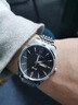 瑞士新款力洛克手表男石英表防水商務(wù)高檔男士表夜光日歷名牌腕表 本色鋼帶黑面男士 40mm 曬單實(shí)拍圖