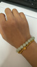 中國黃金和田玉手串手鏈女玉手串轉運珠女款玉石生日禮物婦女節媽媽女朋友 和田玉手串-高冰晴8mm 曬單實(shí)拍圖