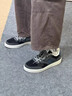 特步板鞋男鞋網(wǎng)面夏季低幫透氣輕便厚底耐磨運動(dòng)鞋百搭休閑鞋子男 黑色-織面 42 曬單實(shí)拍圖