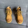 H8馬丁靴頭層牛皮情侶男女真皮戶(hù)外登山鞋子高幫大黃靴英倫風(fēng)工裝靴 黃棕色 42 -男 曬單實(shí)拍圖