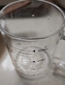 onlycook帶蓋玻璃早餐杯刻度量杯 牛奶燕麥杯打蛋杯 大容量500ml 曬單實(shí)拍圖