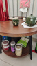 北歐小茶幾桌子沙發(fā)邊幾客廳家用小戶(hù)型床頭桌簡(jiǎn)易角幾邊柜小圓桌 雙層胡桃色60*60*48cm 曬單實(shí)拍圖