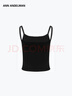 ANN ANDELMAN【明星同款】官方直營(yíng)純色修身套頭燙鉆設計感短款背心吊帶女內搭 黑色 XS 曬單實(shí)拍圖