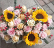 冉子花坊鮮花速遞同城配送向日葵混搭抱抱桶玫瑰送愛(ài)人女友生日禮物真鮮花 金色年華 曬單實(shí)拍圖