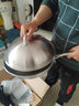 鏗鏘 316不銹鋼炒鍋無(wú)涂層家用炒菜鍋白鋼鍋燃氣灶電磁爐通用鍋 圓底炒鍋【316鋼】外徑 34cm 曬單實(shí)拍圖