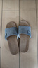 回力亞麻拖鞋女士夏季新款室內防滑家用居家情侶款四季地板棉麻拖鞋 藍色 40-41 曬單實(shí)拍圖