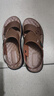 星頭啄木鳥(niǎo)【100%牛皮牛筋底】2025新款涼鞋男真皮男士防滑涼拖兩用沙灘鞋男 星頭啄木鳥(niǎo)5807新款棕色/N 40 曬單實(shí)拍圖