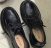 百麗（Belle）復古牛皮牛津鞋女2026春新商場(chǎng)款厚底增高JK樂(lè )福鞋E9N1DAM6 黑色 36 曬單實(shí)拍圖