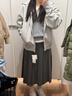 優(yōu)衣庫女裝寬褶中裙/半身裙裙子479916 488364 488364/08深灰色 M 曬單實(shí)拍圖