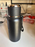 KOKUUN日本品牌保溫杯男款大容量316不銹鋼底2025新款便攜燜泡茶水分離 黑色顯溫款 800ml 曬單實(shí)拍圖