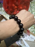 穆百年 小葉紫檀手串老料帶金星高油高密圓珠佛珠男女款單圈手鏈 曬單實(shí)拍圖