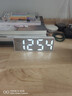 微光里鬧鐘學(xué)生專(zhuān)用起床神器LED鏡面電子鬧鐘插電使用大屏幕數字鐘 LED電子鬧鐘【白色-銀色鏡片】 曬單實(shí)拍圖