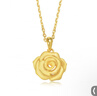 周生生黃金吊墜玫瑰花 足金掛墜女不含項鏈78715P計價(jià)3.35克 曬單實(shí)拍圖