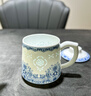 漢茗景德鎮高端雕刻玲瓏瓷茶水分離杯陶瓷個(gè)人專(zhuān)男士禮物辦公泡茶杯子 青花福韻-手工玲瓏茶漏杯-禮盒裝 曬單實(shí)拍圖