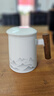 尚言坊羊脂玉瓷泡茶杯辦公杯高檔陶瓷茶水分離杯帶蓋過(guò)濾馬克杯男士專(zhuān)用 曬單實(shí)拍圖