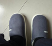樸西冬季燈芯絨男士室內棉拖鞋保暖加絨厚底情侶居家 深灰色 44-45 曬單實(shí)拍圖