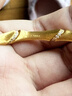 JEMPER君佩竹節手工古法黃金 刻絲鑲鉆款手鐲鐲子禮物官方正品 【51號金重約45g】 曬單實(shí)拍圖