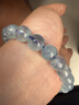 京瑩【五行補水】天然海藍寶水晶手鏈男女款護身符轉運黑曜石手串禮物 曬單實(shí)拍圖