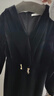 朗姿絲絨V領(lǐng)收腰A字赫本風(fēng)禮服裙優(yōu)雅顯瘦連衣裙女冬季新款 黑色 2XL 曬單實(shí)拍圖
