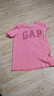 GAP男女裝純棉印花logo圓領(lǐng)修身短袖T恤美版856659 西瓜紅 S 美碼 M亞洲碼175/92A 【偏小，建議選大一碼】 曬單實(shí)拍圖