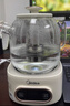 美的（Midea）花漾0膠水全玻璃養生壺多功能煮茶壺母嬰燒水壺恒溫電熱水壺全自動(dòng)一體1.2L YS12B302J 曬單實(shí)拍圖
