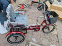 永久代步三輪車(chē)腳蹬成年人力自行腳蹬腳踏老人輕便加大座椅買(mǎi)菜車(chē) 【18寸高配】酒紅色-碟剎 單速款 曬單實(shí)拍圖