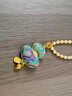 慕思語(yǔ)（MUSIYU）新中式非遺宋錦葫蘆項鏈吊墜女國風(fēng)毛衣鏈氣質(zhì)吊墜掛件 綠色花流蘇 曬單實(shí)拍圖