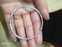 中國黃金（CHINA GOLD）足銀竹節手鐲女節節高升銀鐲子推拉年輕款婦女節生日禮物送女友 【今/次日達】竹節手鐲 9.5±0.5g 曬單實(shí)拍圖