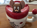 貓和老鼠帶蓋陶瓷馬克杯創(chuàng  )意可愛(ài)有趣特色原創(chuàng  )咖啡手機支架泡茶杯 紅色 560ml 曬單實(shí)拍圖