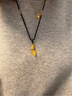 老鋪黃金古法手工足金項鏈 · 十字金剛杵(2號)鉆飾吊墜（金鏈款） 中號肖邦鏈款金重約13.6g 曬單實(shí)拍圖