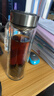 希諾（heenoor）雙層玻璃杯男家用商務(wù)辦公泡茶杯子過(guò)濾車(chē)載水杯XN-9607 410mL 曬單實(shí)拍圖