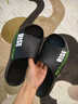 回力（Warrior）正品拖鞋男款外穿涼拖鞋速干運動(dòng)防滑防臭時(shí)尚高檔潮款防水一字拖 墨綠色（4CM的軟） 42-43 （標準碼） 曬單實(shí)拍圖