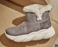 斯凱奇（Skechers）麻薯靴女靴秋冬加絨保暖雪地靴厚底防滑中筒靴女鞋168061 曬單實(shí)拍圖