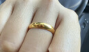 周生生黃金戒指 素圈活口戒男女情侶可作對戒09141R 計價(jià)4.2克 曬單實(shí)拍圖
