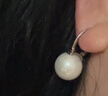 meluxe美奈 滿(mǎn)月S925銀天然淡水珍耳飾大顆粒珍珠耳環(huán) 生日禮物送老婆 【升級款】白色12-13mm-S925銀白 曬單實(shí)拍圖