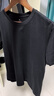 布先生春夏季短袖T恤男士純棉小白T純色內搭打底衫 黑色 2XL(185) 曬單實(shí)拍圖