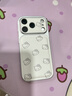 素洛適用蘋(píng)果17promax手機殼卡通可愛(ài)k貓公仔iPhone16pro高顏值超好看少女心15時(shí)尚帶掛繩女14軟邊防摔 銀框白底皮紋線(xiàn)條KT【單殼】 iPhone 17 Pro 曬單實(shí)拍圖