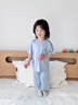 ELLE BABY寶寶睡衣兒童夏款優(yōu)可絲女童家居服男童短袖空調服 海沫藍 100 曬單實(shí)拍圖
