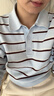 優(yōu)衣庫女裝柔滑棉質(zhì)POLO領(lǐng)條紋針織衫/毛衣毛衫26春夏新款484503 60 淺藍色 S 曬單實(shí)拍圖
