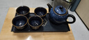 瓷牌茗茶具（cipaiming teaset） 茶具套裝小套功夫茶壺便攜一壺四杯家用會(huì )客泡茶器小茶臺 窯變兔毫藍一壺四杯+磁石干泡盤(pán) 曬單實(shí)拍圖