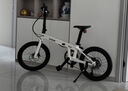 VIQI 微琦碳纖維折疊車(chē)小輪自行車(chē)成人超輕喜瑪諾變速20寸9速油剎輕便 白色 曬單實(shí)拍圖