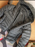 坦博爾羽絨服春款保暖百搭通勤百搭男款輕薄連帽外套TF246209黑色180 曬單實(shí)拍圖