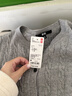 優(yōu)衣庫女裝紐花圓領(lǐng)針織開(kāi)衫/毛衣外套空調衫通勤488123 488123/03灰色 M 曬單實(shí)拍圖