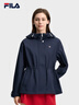 FILA 楊冪同款斐樂(lè )官方女裝梭織外套2026夏新款時(shí)尚休閑連帽風(fēng)衣夾克 藏煙藍-DB M 165/84A/M 曬單實(shí)拍圖