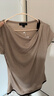 UR2026春季新款女裝休閑個(gè)性撞色拼接掛脖蕩領(lǐng)T恤UWH460045+ 卡其 M 曬單實(shí)拍圖