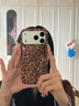 素洛適用蘋(píng)果17promax手機殼日韓ins豹紋凱蒂貓iPhone16pro甜酷辣妹15美拉德風(fēng)14帶掛繩13輕奢保護套 棕色豹紋kitty貓大孔 iPhone 17 Pro Max 曬單實(shí)拍圖