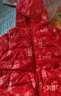 迪士尼寶寶兒童大童羽絨服童裝2026新款男女童紅色拜年服保暖秋冬季外套 曬單實(shí)拍圖