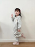 愛(ài)莉安娜女童秋裝套裝新款兒童洋氣連帽運動(dòng)兩件套可愛(ài)寶寶春秋款衣服 粉紅色 110 cm 曬單實(shí)拍圖