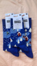 Happy Socks【新品】Happy Socks襪子女男士襪秋冬款多巴胺圣誕雪人襪中筒襪 圣誕冬夜 1雙 M 36-40 曬單實(shí)拍圖