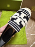 Tory Burch 湯麗柏琦【線(xiàn)上專(zhuān)享】 雙T LOGO撞色漁夫鞋單鞋TB 155057 黑色/白色 001 38 7.5 曬單實(shí)拍圖